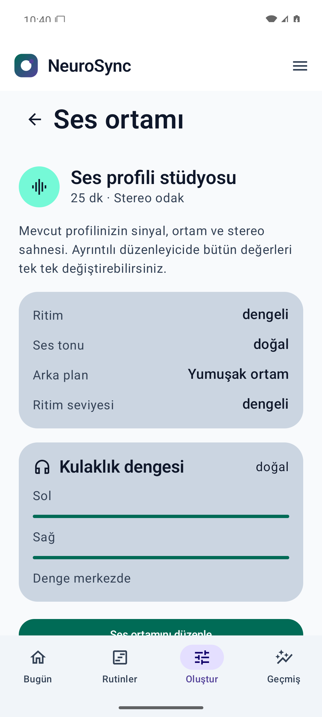 Ritim, ton ve arka plan sesi seçimleri